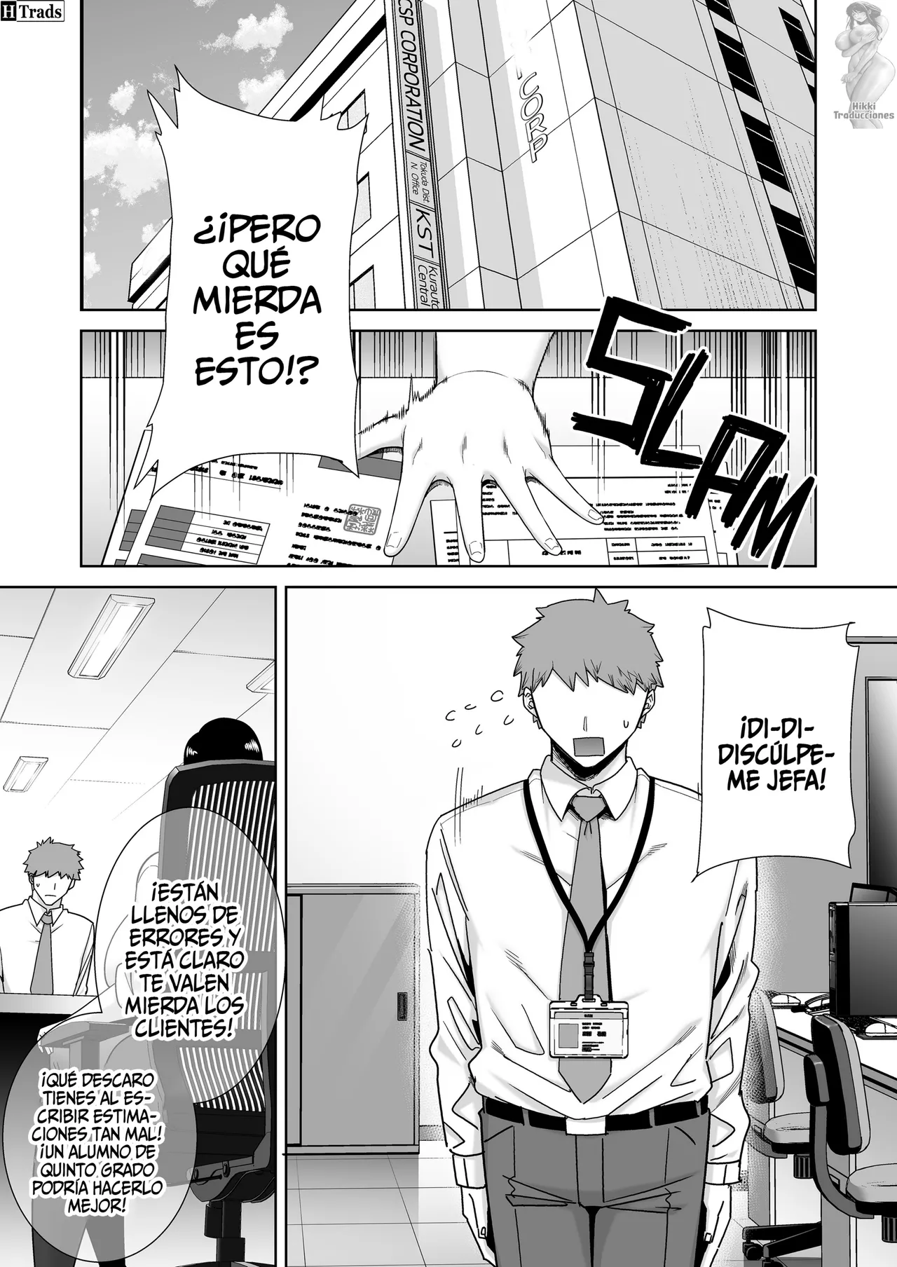 PowerHara Onna Joushi to Shachiku-kun 1-4 | Una Jefa abusiva que explota a su empleado page 2 full