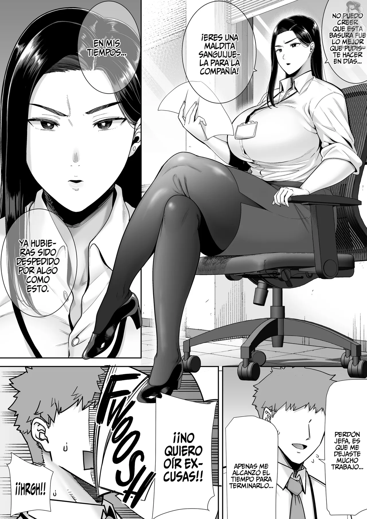 PowerHara Onna Joushi to Shachiku-kun 1-4 | Una Jefa abusiva que explota a su empleado page 3 full