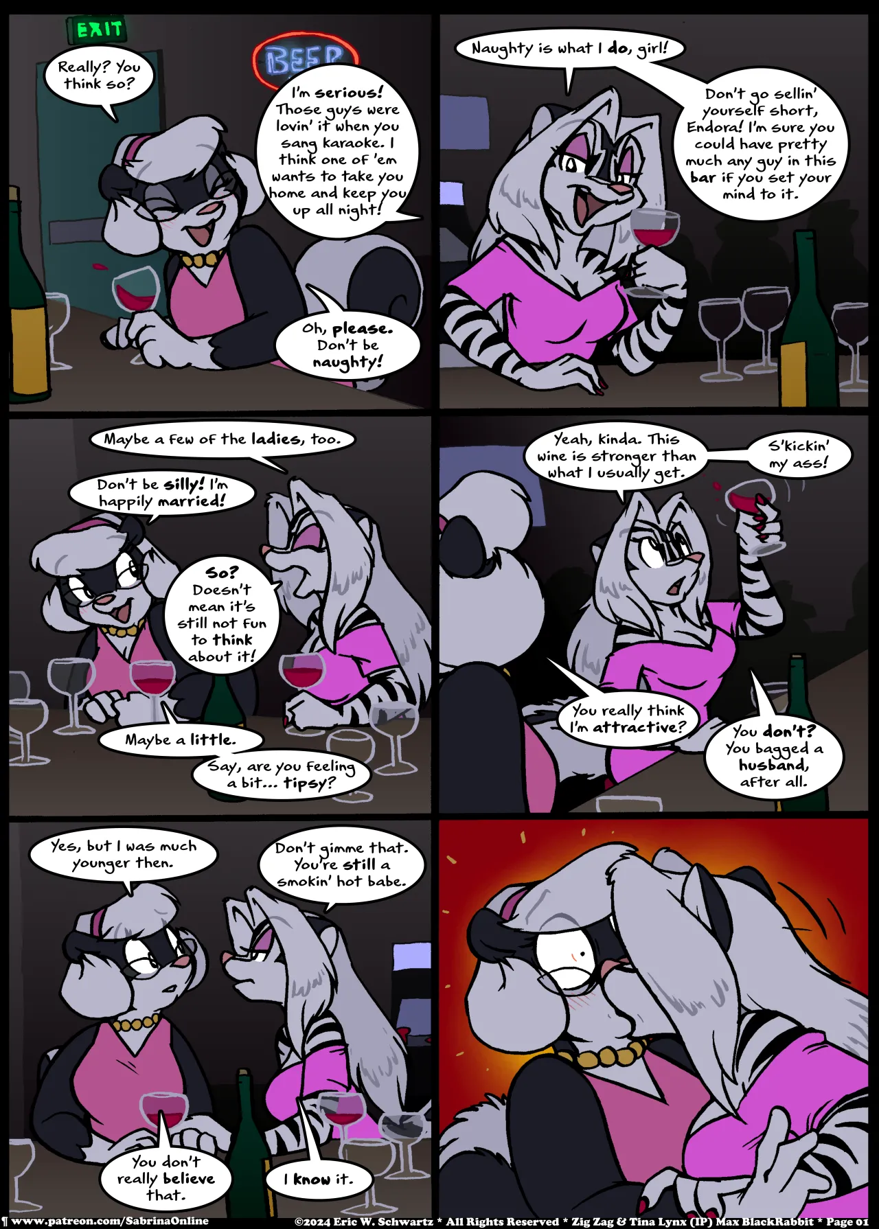 Sabrina Online - Stripes and Links page 1 full