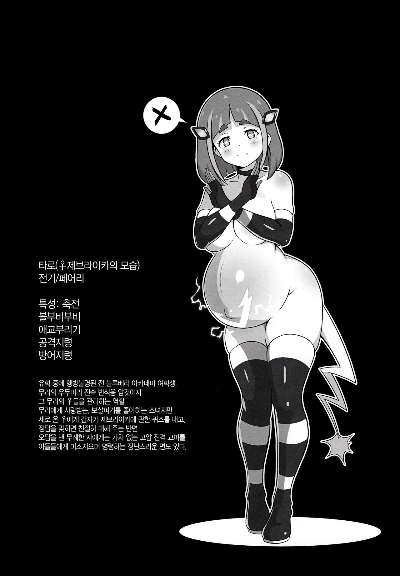 ♀ Zebstrika Field Guide Lumiose City/Paldea Compilation | ♀제브라이카 도감 미르/팔데아 편 page 12 full