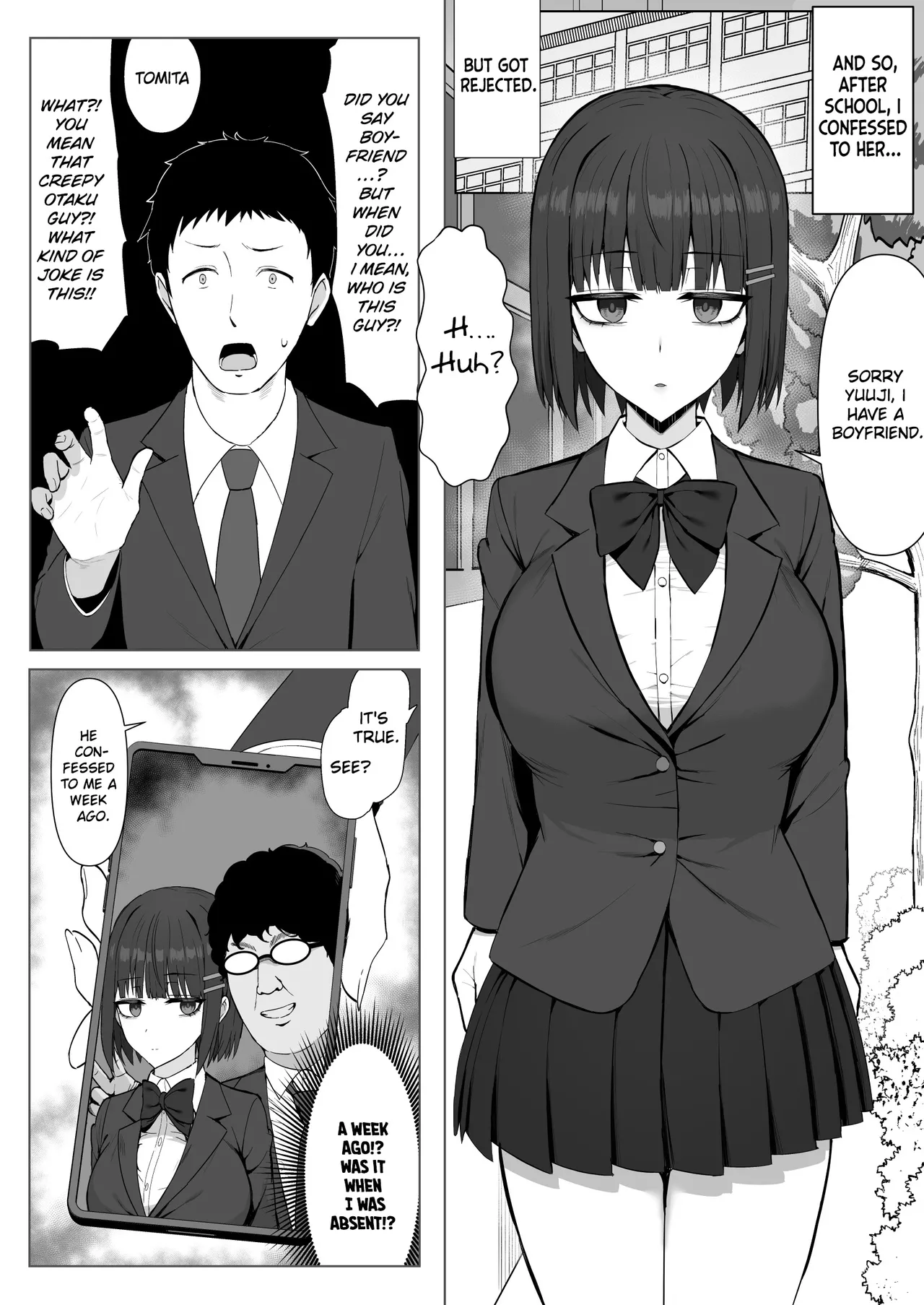 Muhyoujou Osananajimi ga Kimo Ota ni Ubawarete Love Love Berochuu Ecchi Shiteita | My Expressionless Childhood Friend Was Snatched Away by a Creepy Otaku and Was Having Lovey-Dovey Tongue-Kissing Sex page 4 full