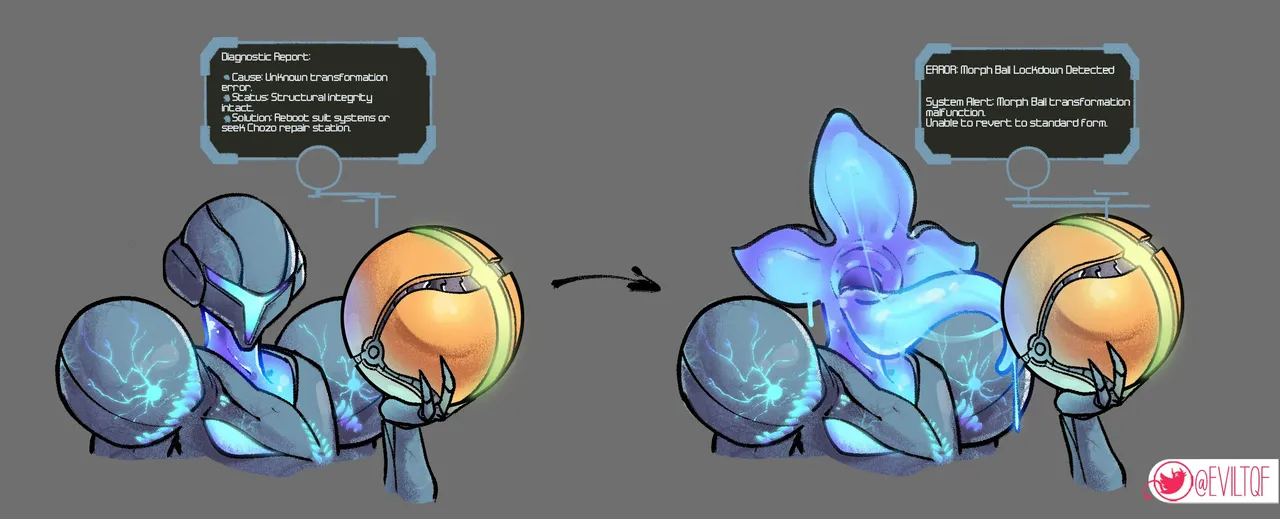 Dark Samus x Morph Ball page 1 full