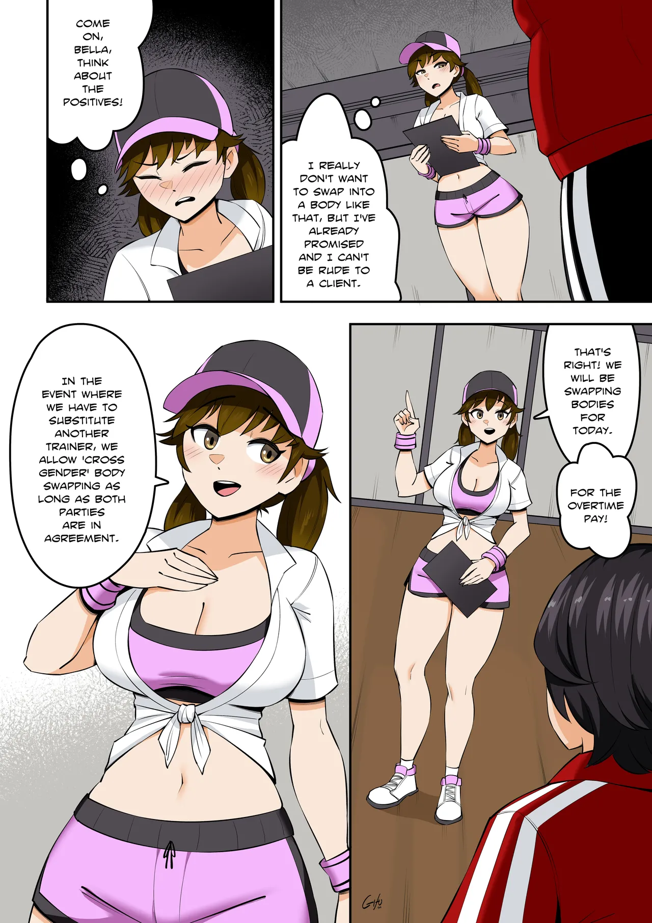 Kawaii Tsun'aho/ Swapping Gym Comic page 4 full