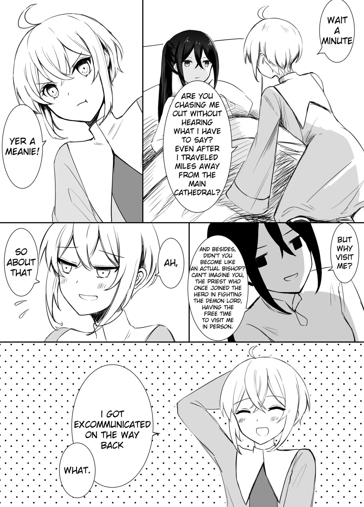 Maou Toubatsu Shippai Heroine Gisei Normal End de Utsu ni Natta Koutensei Futanari Kenshi to Otokonoko Shinkan no Hanashi | Crestfallen Futanari x Femboy Priest: Prepare to Cum Edition page 12 full