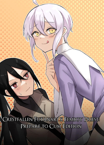 [Boukensha X no Sakaba (Boukensha C)] Maou Toubatsu Shippai Heroine Gisei Normal End de Utsu ni Natta Koutensei Futanari Kenshi to Otokonoko Shinkan no Hanashi | Crestfallen Futanari x Femboy Priest: Prepare to Cum Edition [English] [Decensored] cover