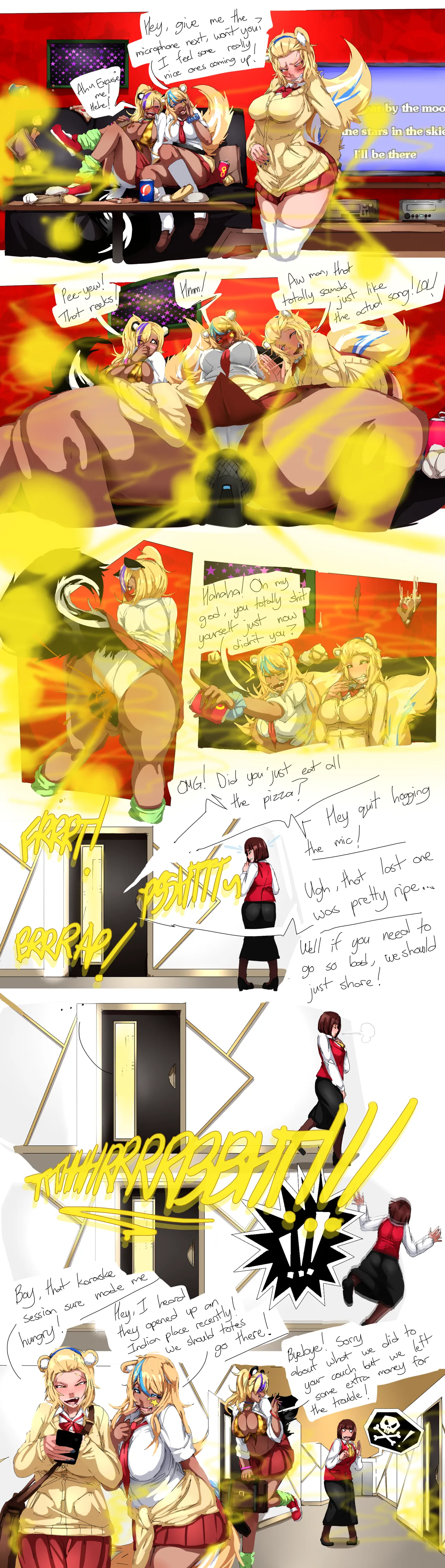 Gal Skunks Bombing out an Indian Restaurant page 6 full