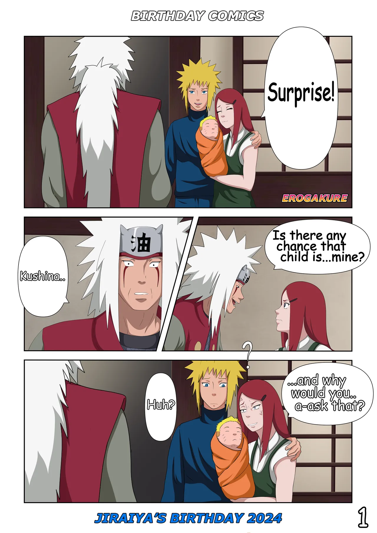 Jiraiya's Birthday Comic 2024  by Erogakure page 1 full