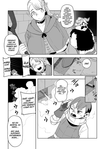 [Oekaki Kaki] Dungeon Meshi - Hatsujo Torappu no Kaishoho｜Dungeon Meshi - Cómo Rremover el Efecto de la Trampa Afrodisíaca (Dungeon Meshi) [Spanish] [Chocoflansub] cover