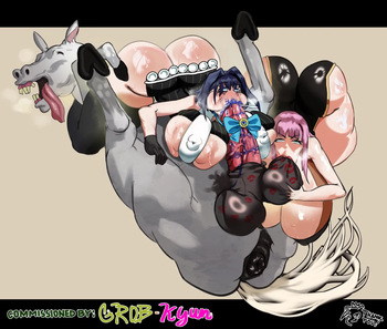 [DreadMegalo] Mori and Kronii x Horse set (Hololive) cover